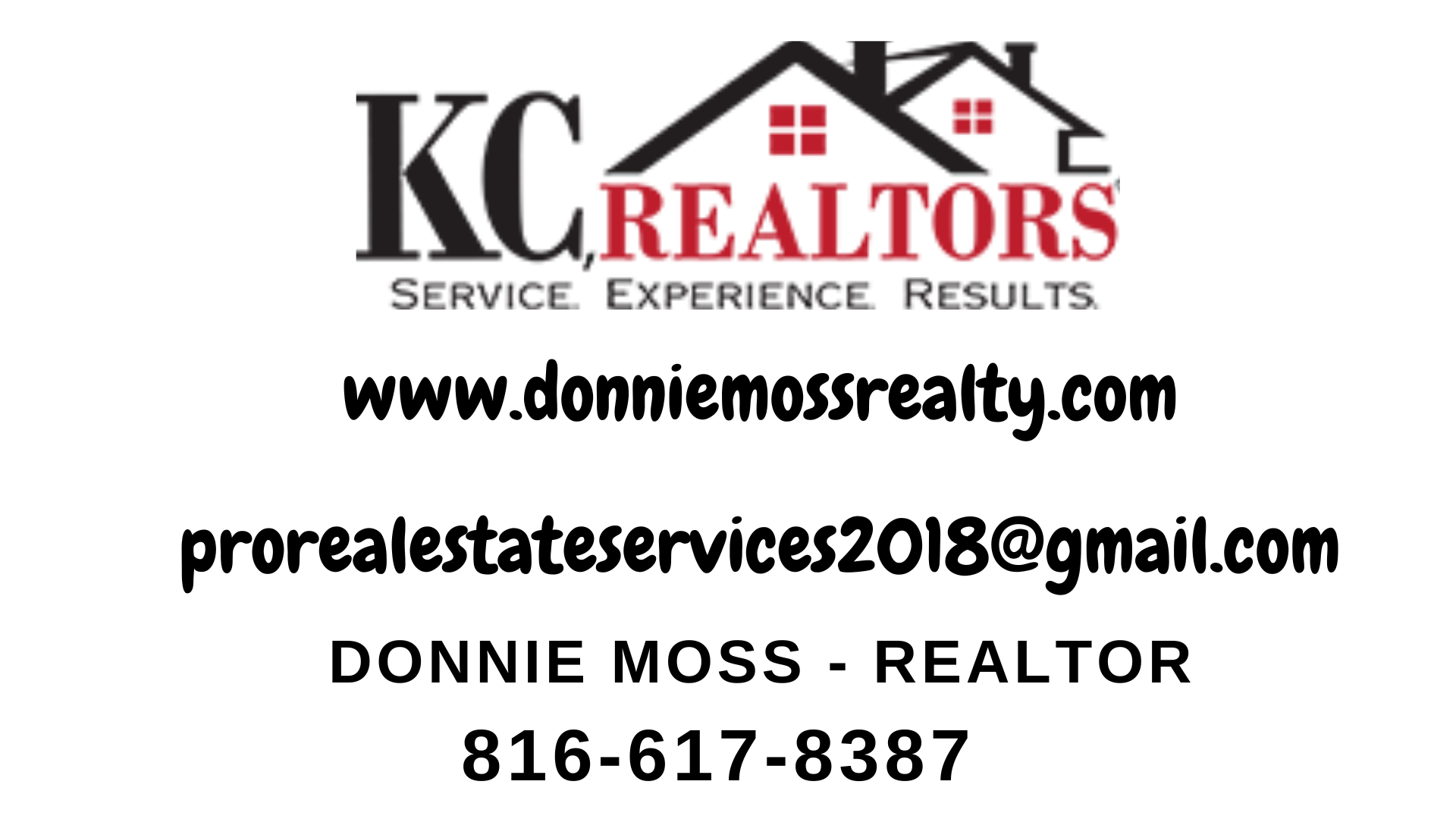 Donnie Moss Realty Advertisement